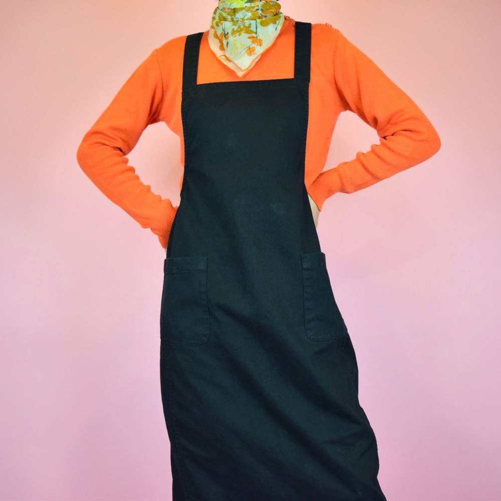 black overall dress - Picture 1 of 10